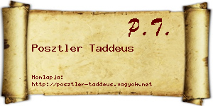 Posztler Taddeus névjegykártya